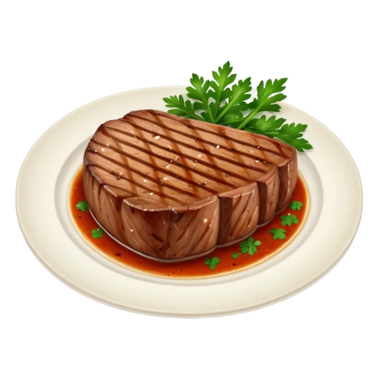 plate of steak sticker