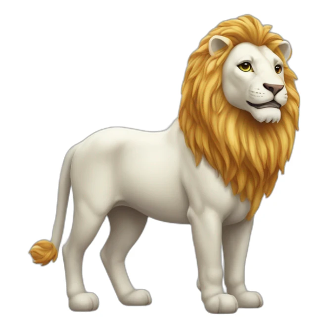 Une licorne sur un lion sticker