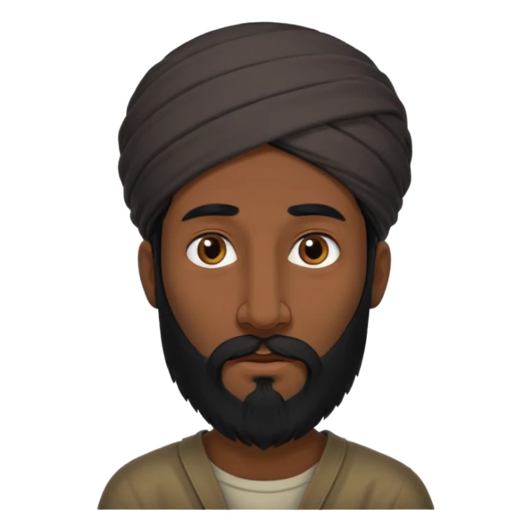 syrian long nose, black hair, long black beard, man sticker