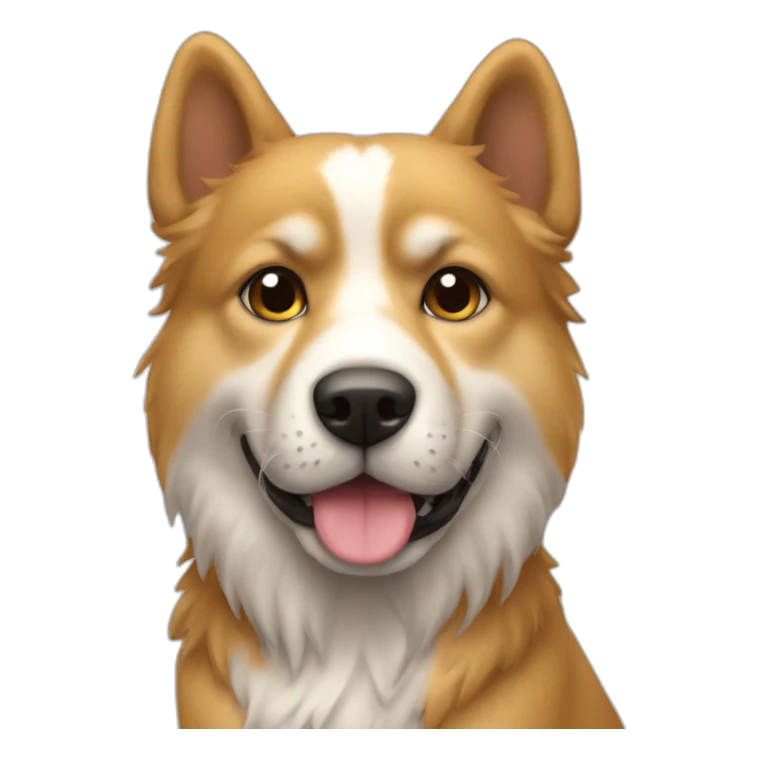 Un chien sur un chat sticker