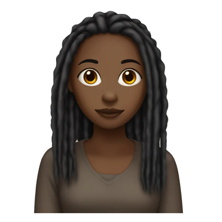 black girl with brown eyes and black dreads sticker