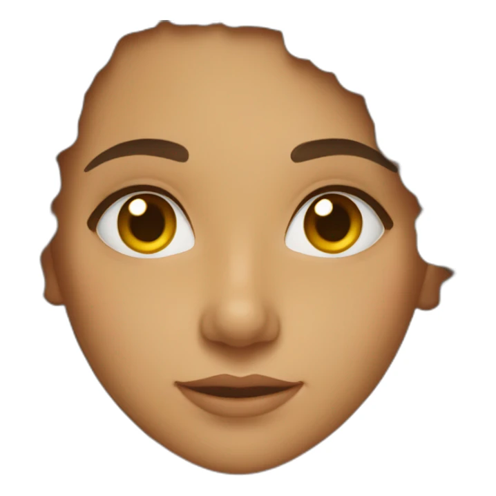 Algerian girl with curly brown hair sticker