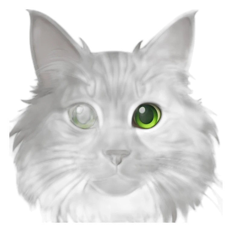 Grey Maine coon cat with Green eyes sticker