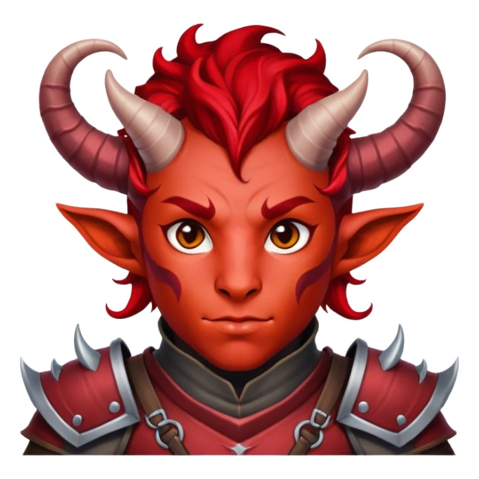 dnd male character tiefling and cloth sticker