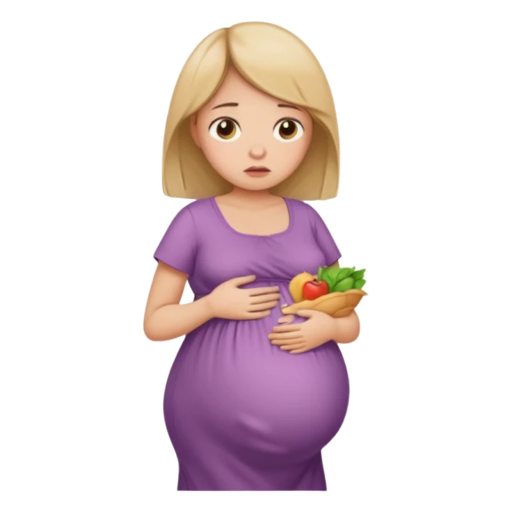 Pregnant girl sad for cravings sticker