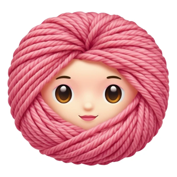 yarn with color like a peach-pinky sunset sticker