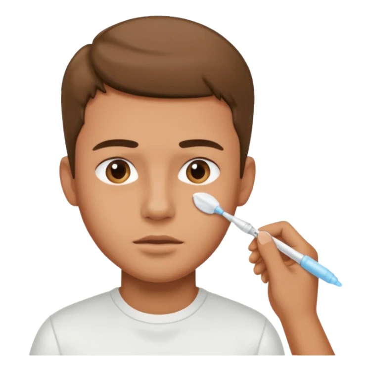 cheek swab for young man, sticker
