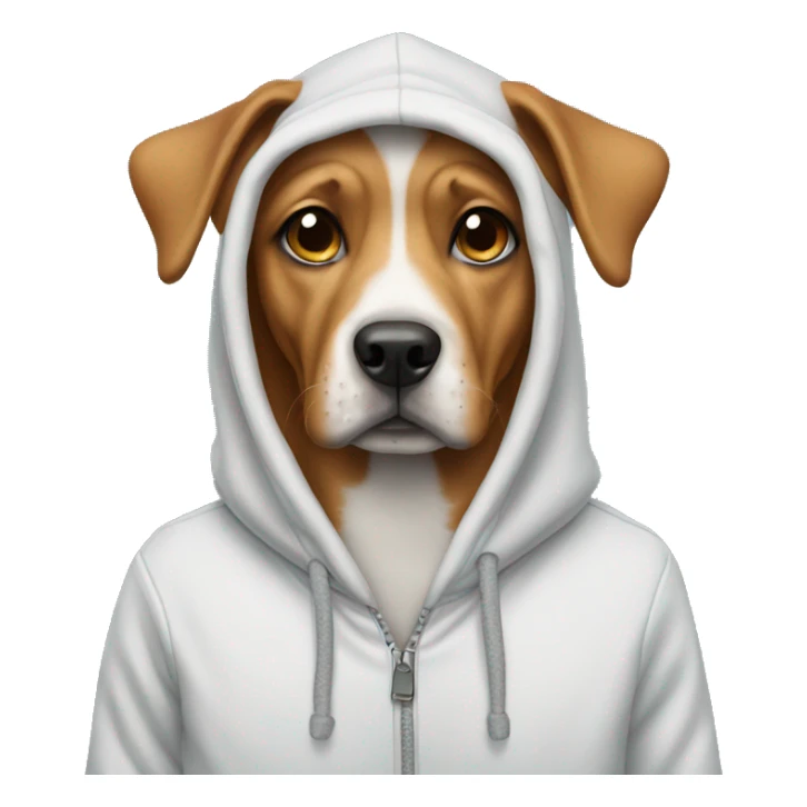 Dog a wearing a hoodie sticker
