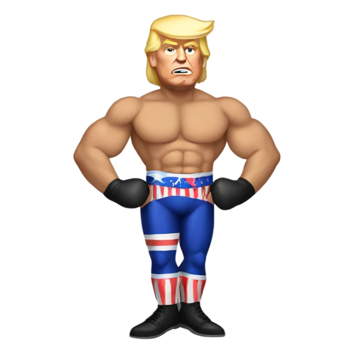 Donald Trump pro wrestling  sticker