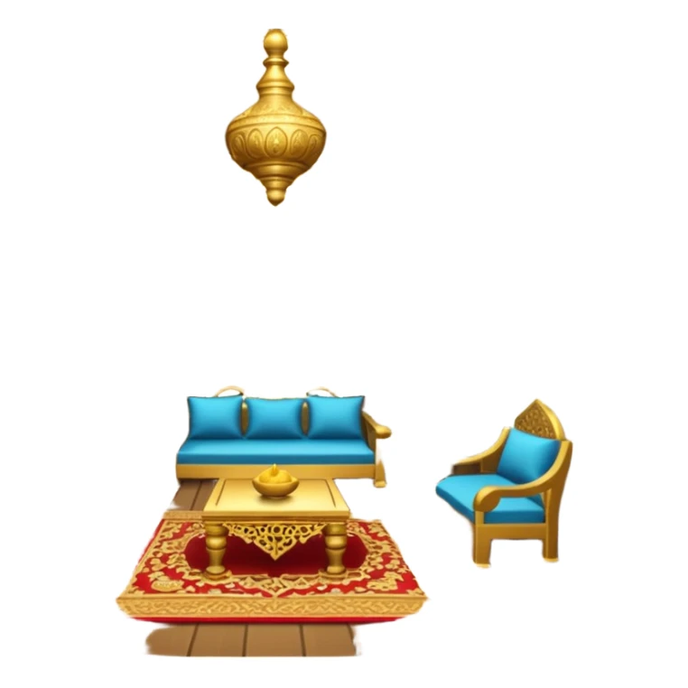 wealthy persian room, sassanid empire, ancient persia sticker
