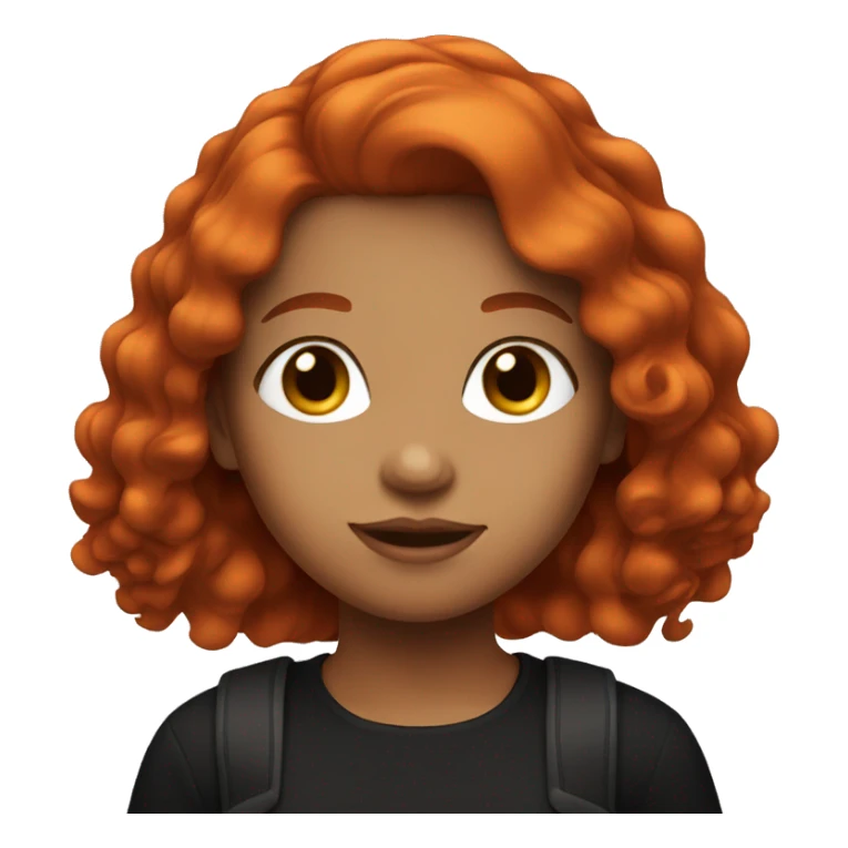 Girl with red hair and black top sticker