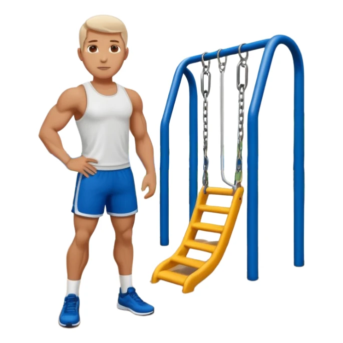 white sportsman in the playground sticker