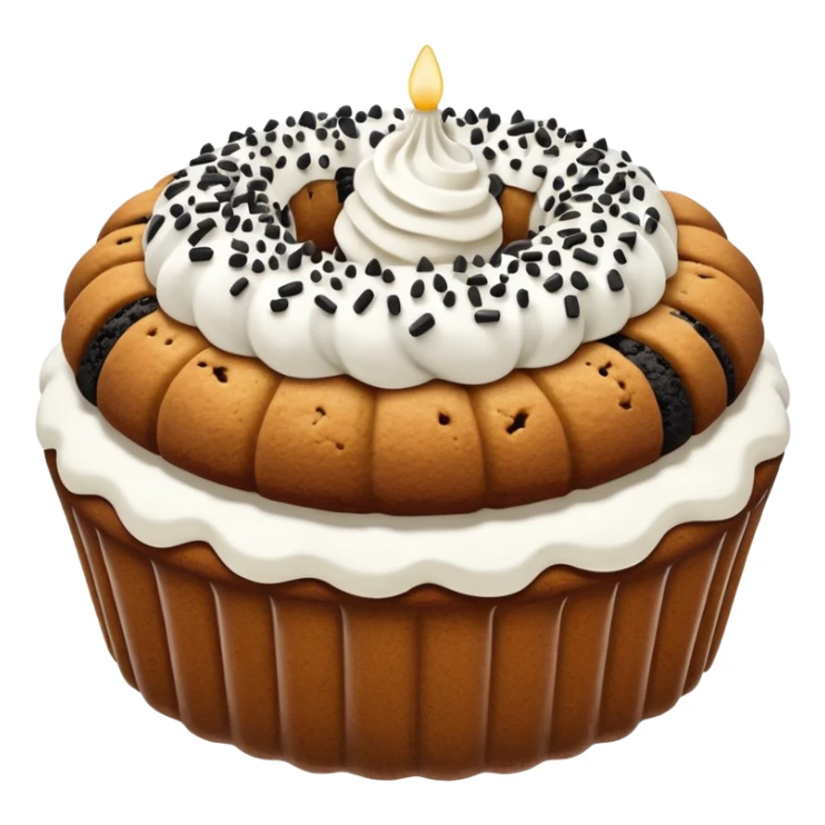 Bundt Cookies & cream cake and white frosting  sticker
