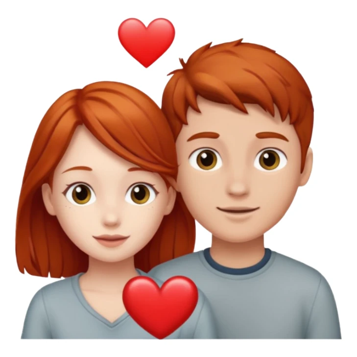 The boy send love the redhead girl sticker