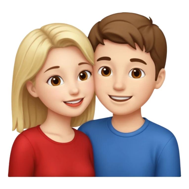 boy and girl kissing sticker