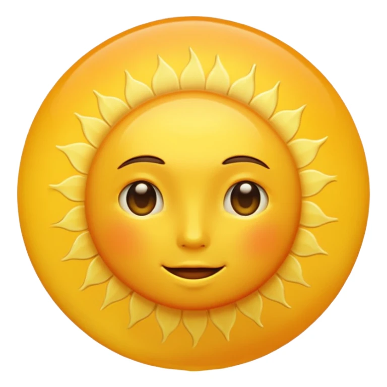 a sun emoji with no eyes, nose, or mouth sticker