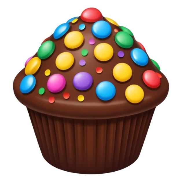 brigadeiro with large colorful confetti, transparent background sticker