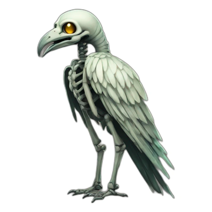 Egyptian eldritch skeleton bird of infinite darkness sticker