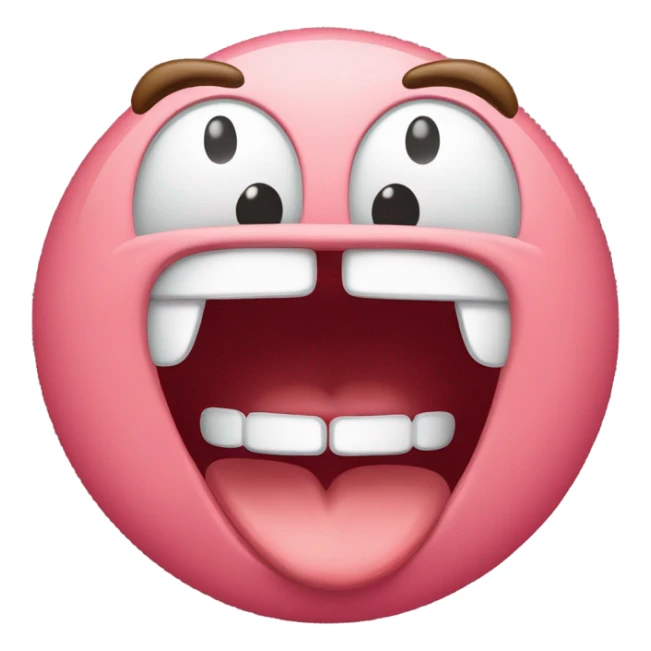 Drooling with heart eyes and tongue out  sticker