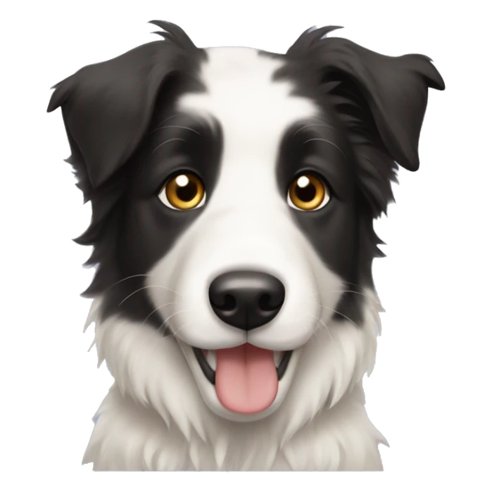 a wheaten border collie puppy sticker