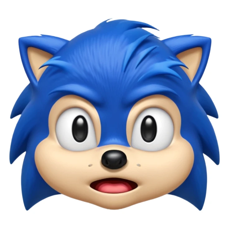 Sonic the hedgehog emoji that looks ugly and crying  sticker
