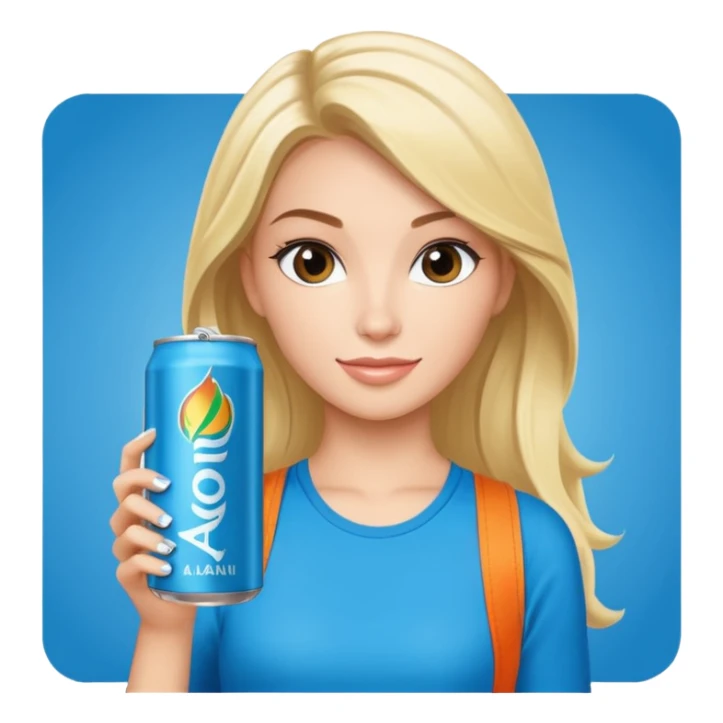 alani energy drink with image of brooke sticker
