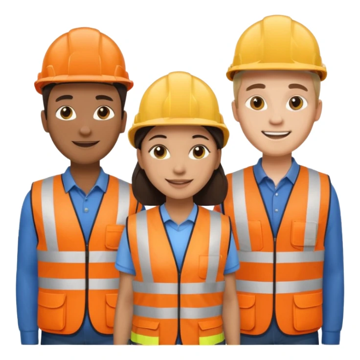 group of multiracial railway engineers sticker