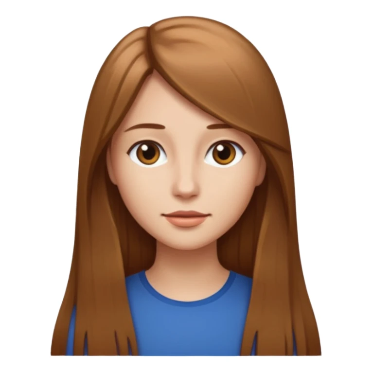 I capelli devono essere lunghi lisci castano chiaro  sticker