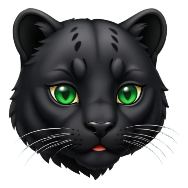 Panther with green eyes kissing sticker