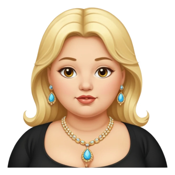 very fat beautiful rich blonde woman sticker