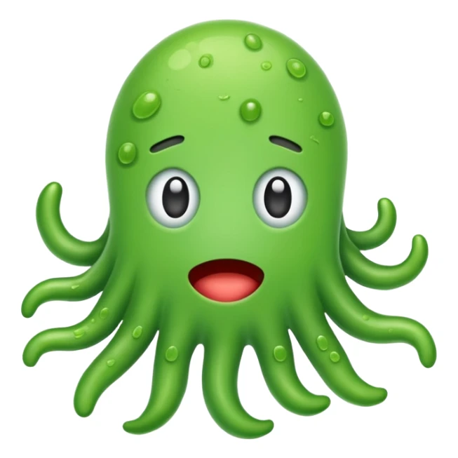 un emoji de una bacteria sticker