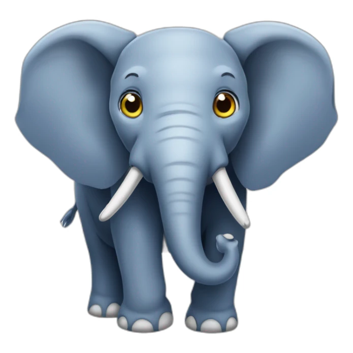 Éléphant avec des yeux coeur sticker