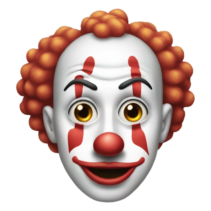 clown with dollar sign eyes sticker