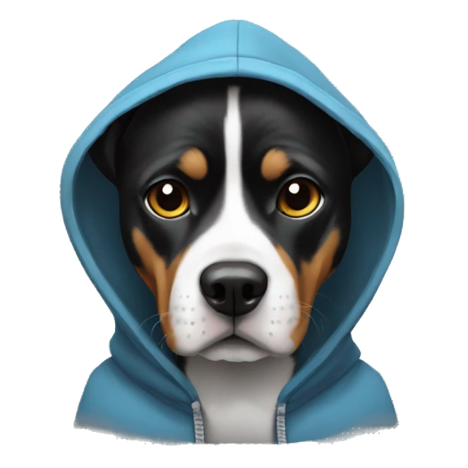 Dog rothweiler in hoodie  sticker