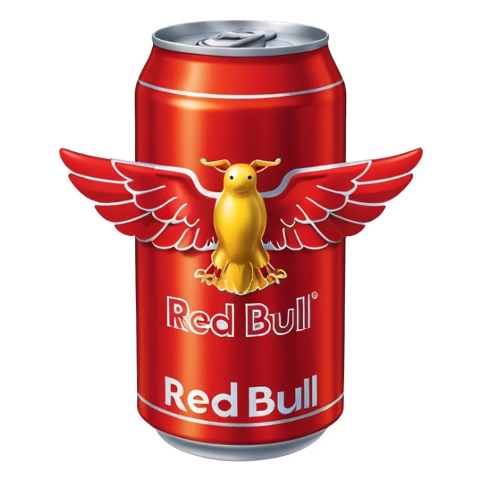 a red bull can that says girlfriend gives you wings sticker