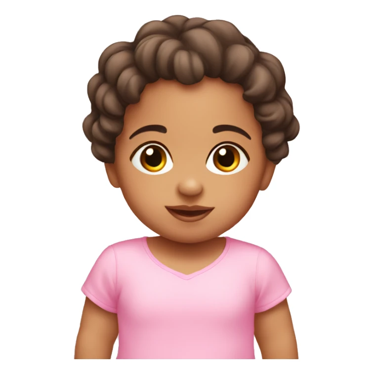 Hispanic baby girl in pink sticker