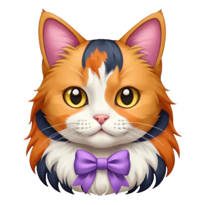 GATITA ENAMORADA CON UN MOÑO sticker