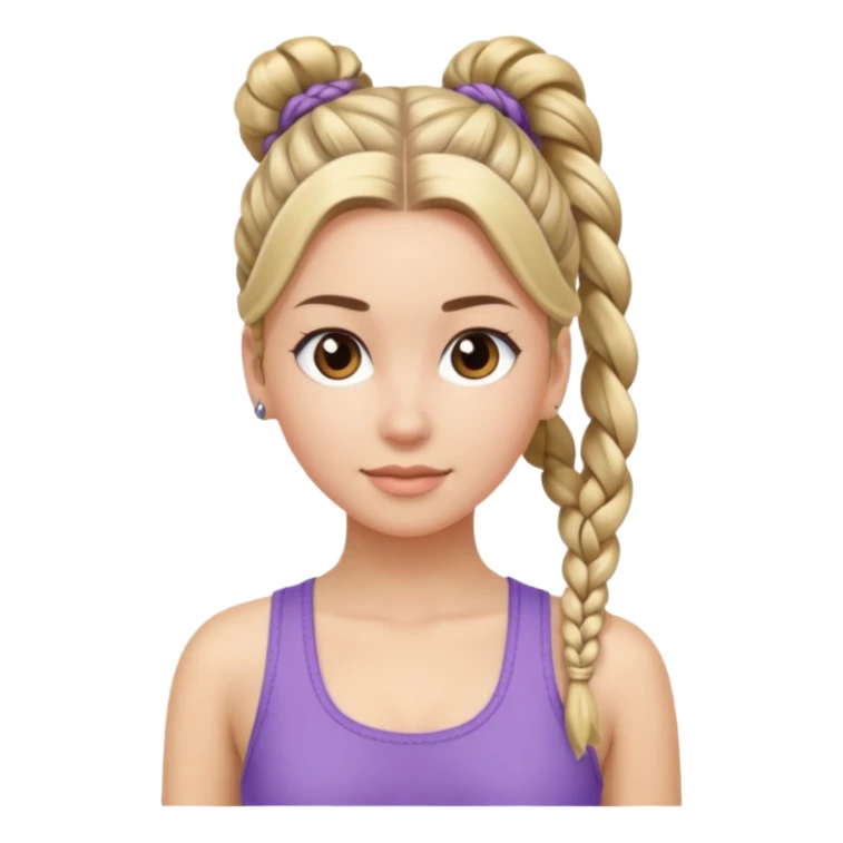 just hair braided hair tail one piece sticker