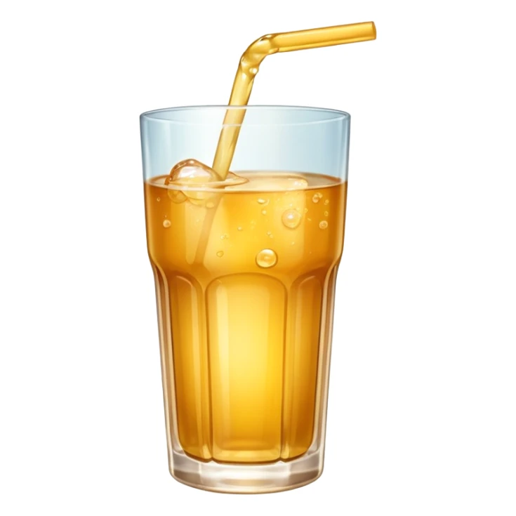Apple juice in large glass sticker