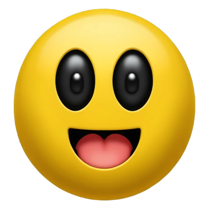 Pac-Man which just has two black dots as the eyes and a wide open mouth which is just pitch black sticker