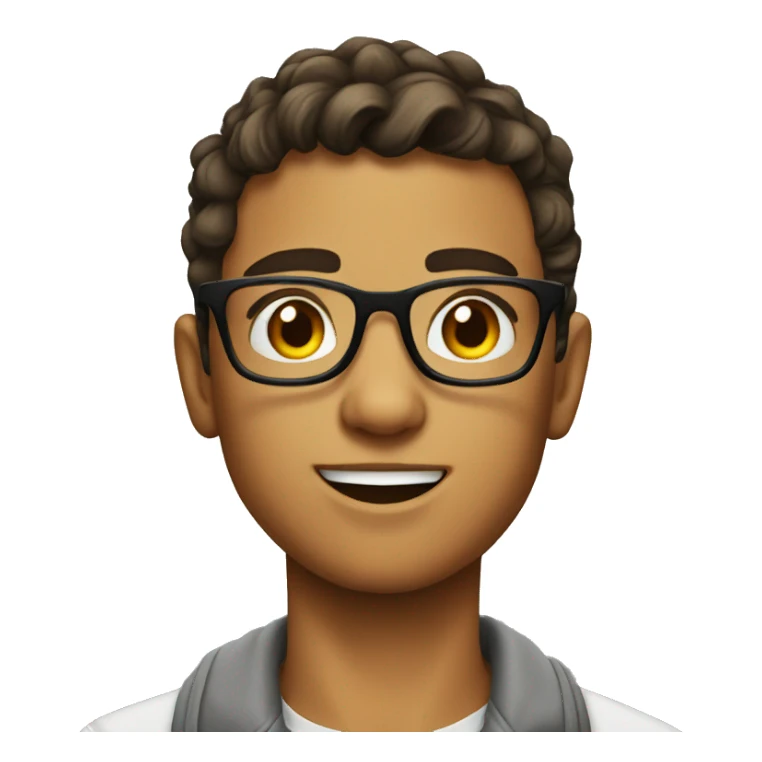 teenage boy with glasses handsome sticker