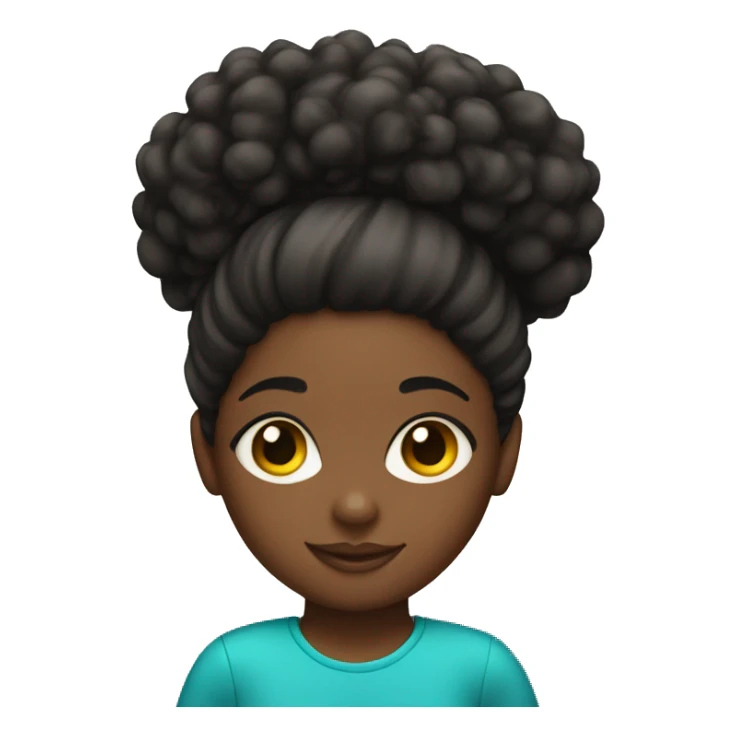 Black girl with Afro puffs sticker
