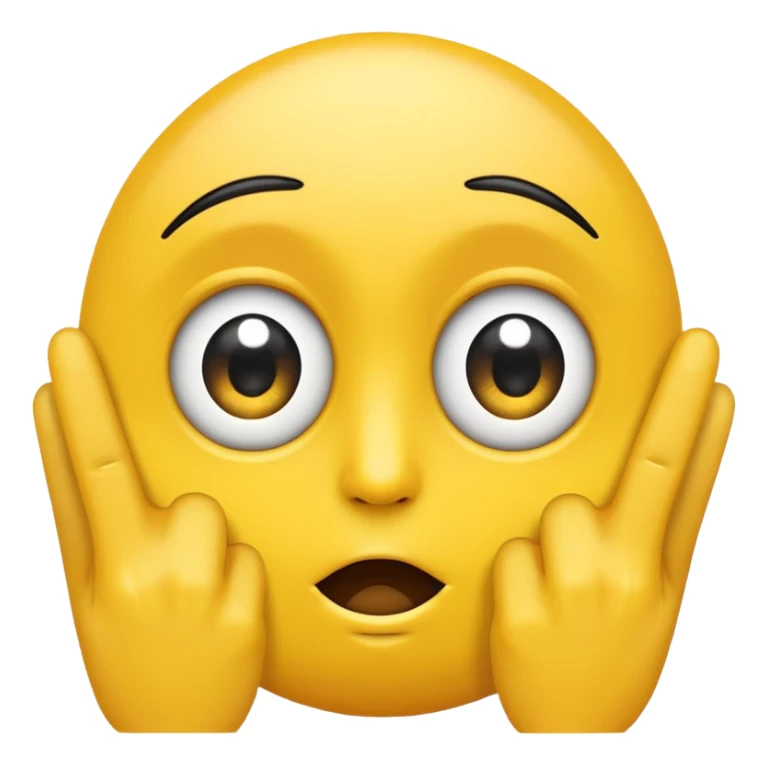 Big eye emoji with fingers touching together  sticker