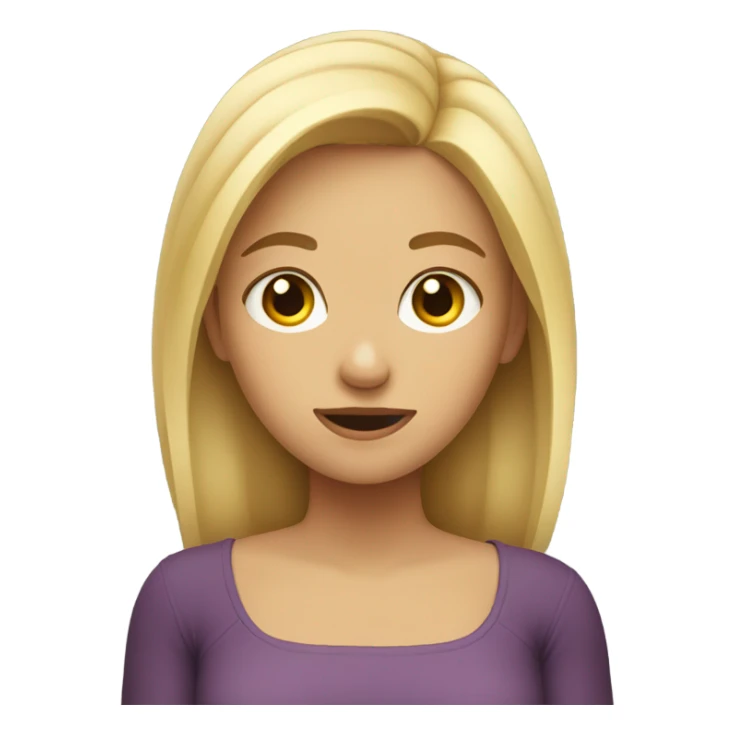 girl with blonde hair shrugging shoulders  sticker