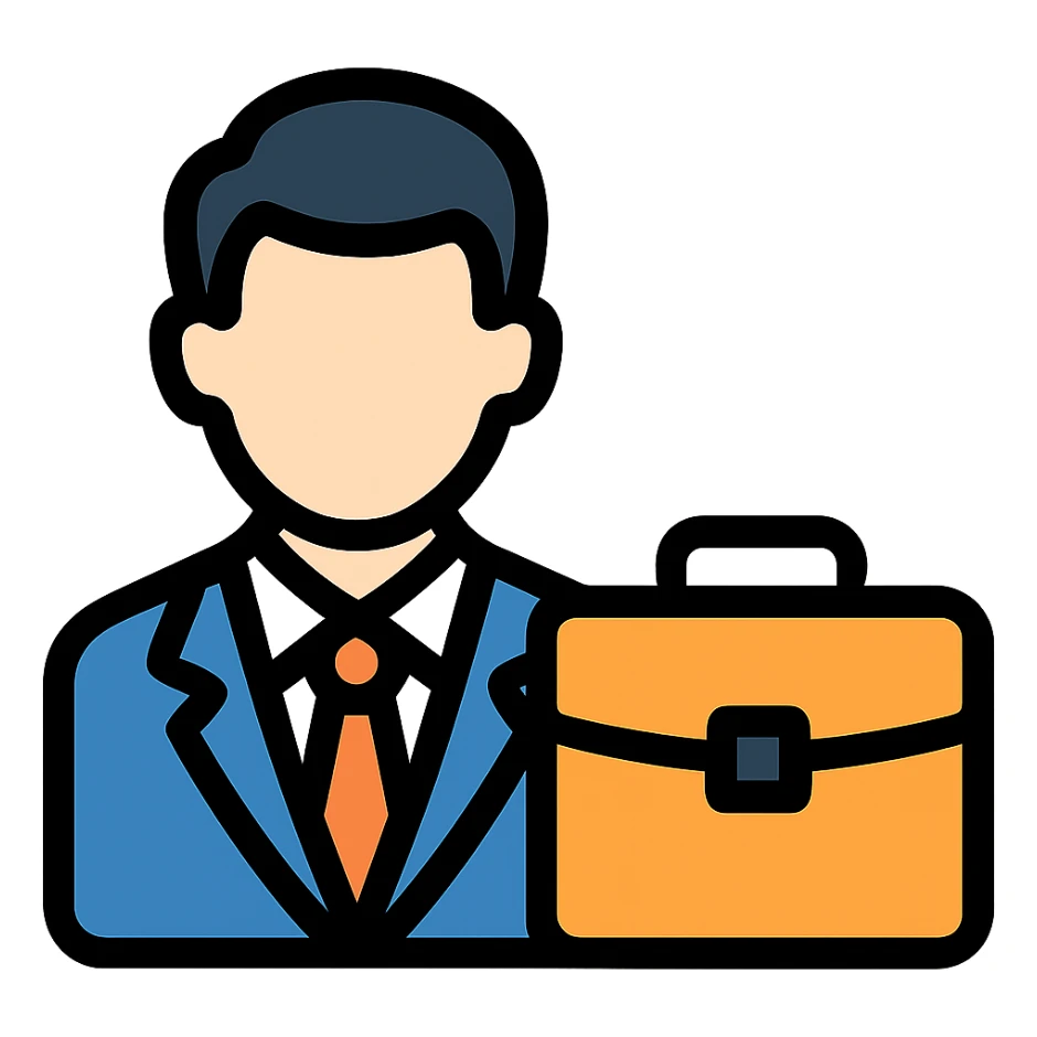 flat toon style corporate icon with simple shapes and bold lines sticker