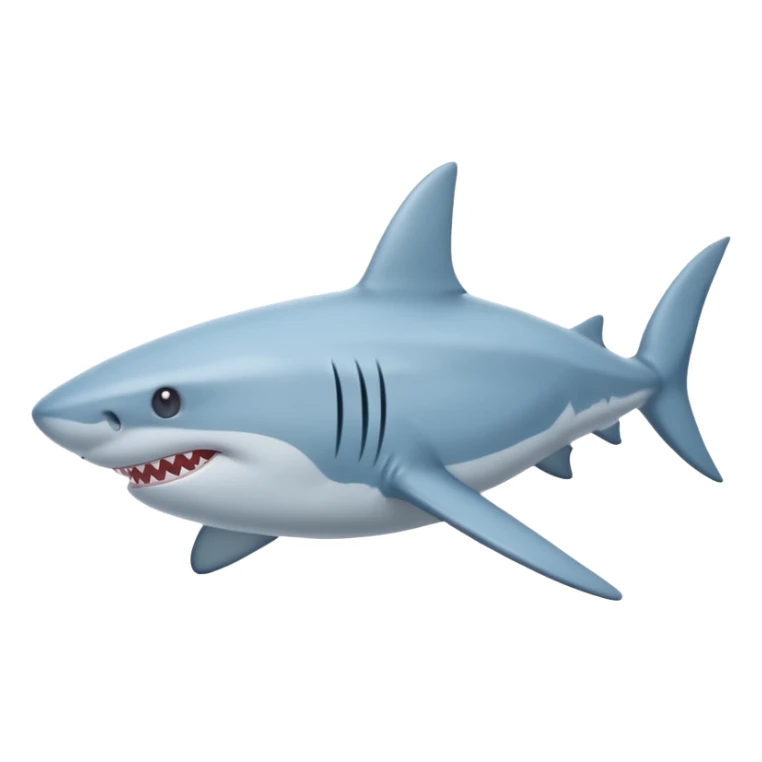 shark with light blue color, no shoes sticker