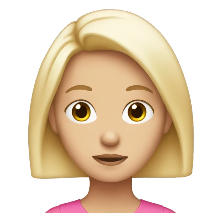 blonde girl in pink is tired sticker