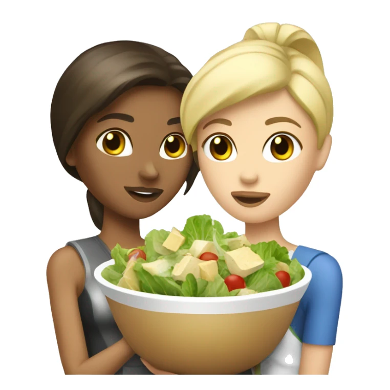 a blonde and a brunette who love caesar salad sticker