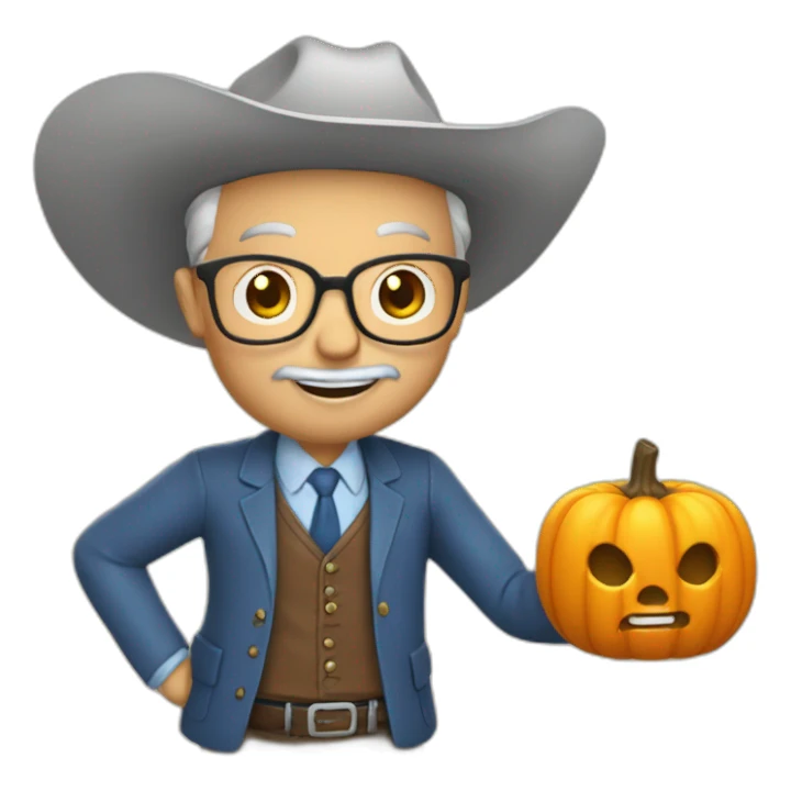 prof de math qui fait du rodeo sur une citrouille sticker