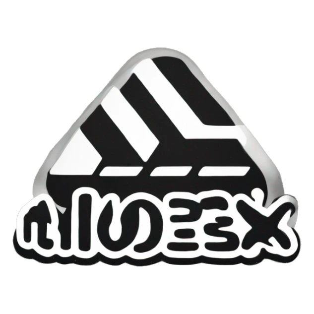 Create an emoji of a adidas terrex logo black sticker